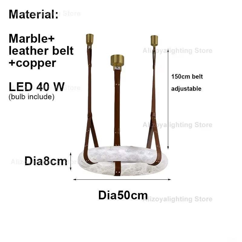 Zoya Contemporary ZY0325 Alabaster Pendant Light Elegant Alabaster Home Application LED Dimmable for Living Room Dining Room