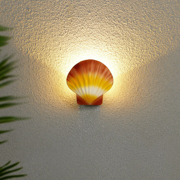 Cowrie Shell Outdoor Wall Sconce