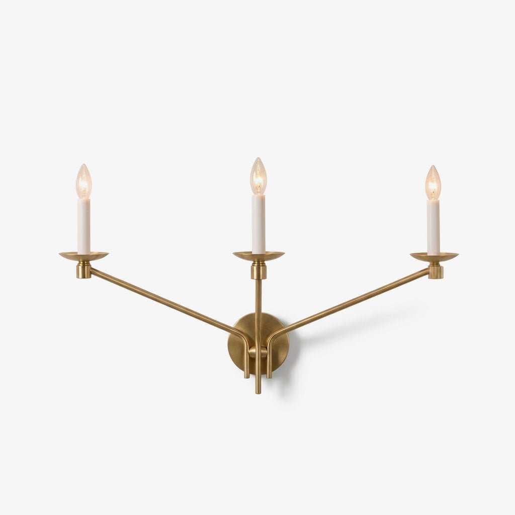 Vesper Brass Candlestick Sconce