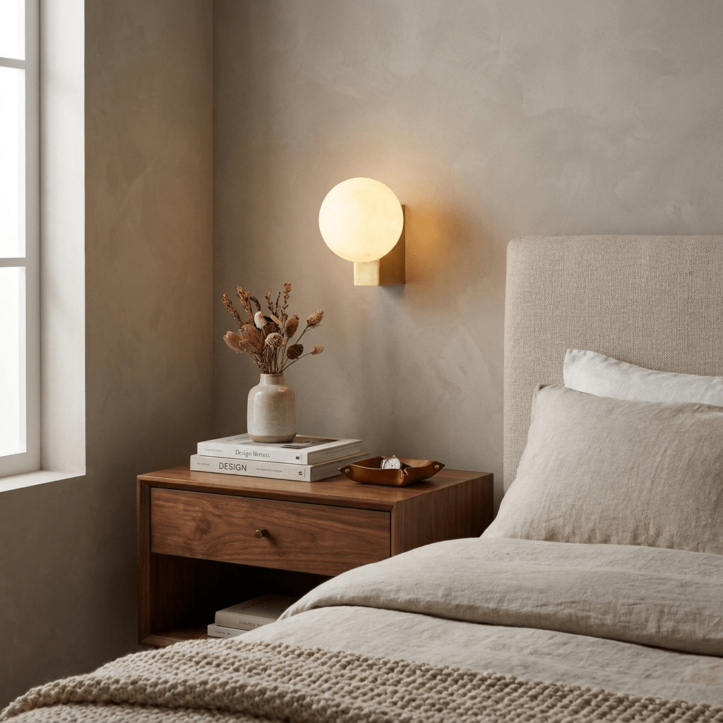 Spanish Alabaster Globe Wall Sconce