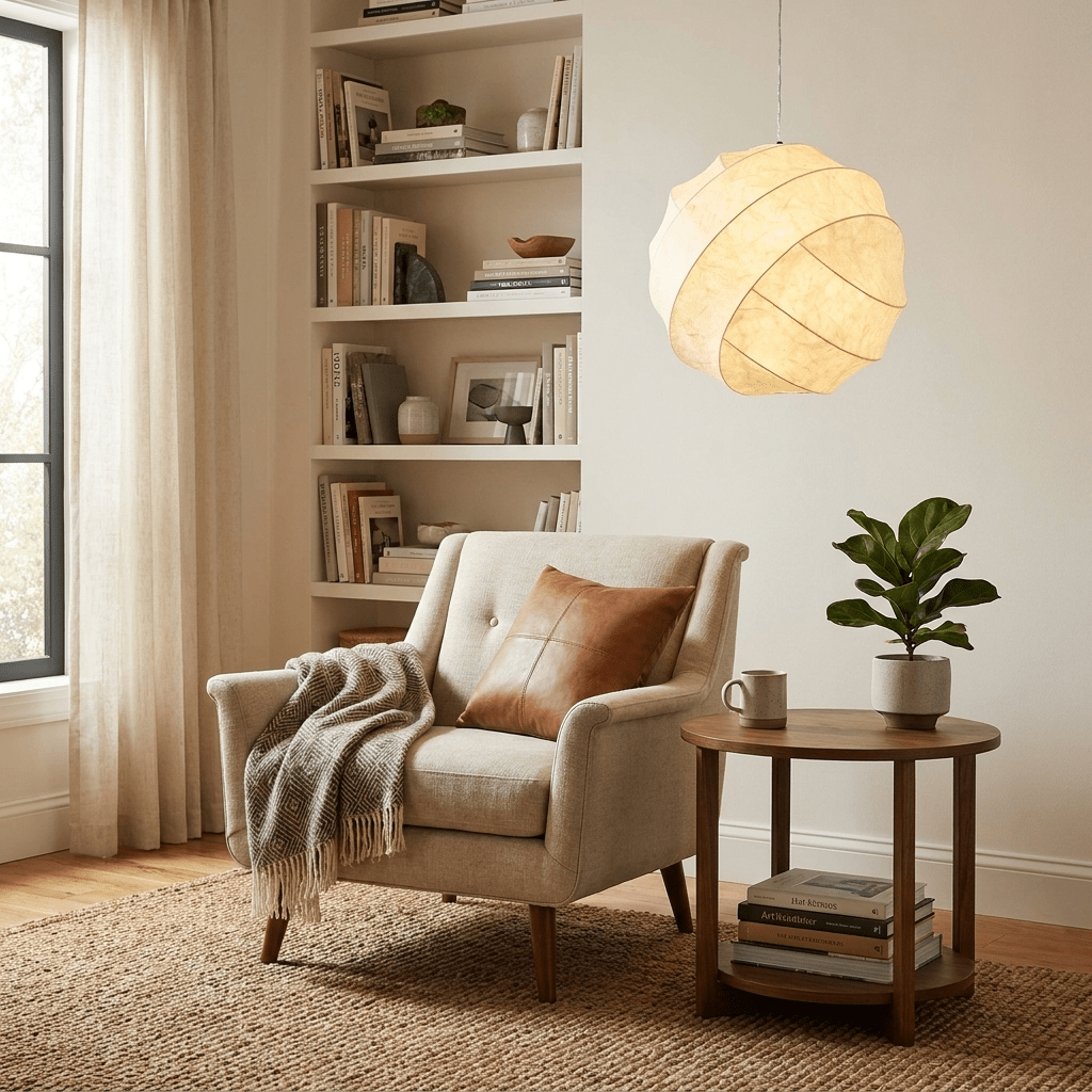 Solenne Silk Cocoon Pendant Light