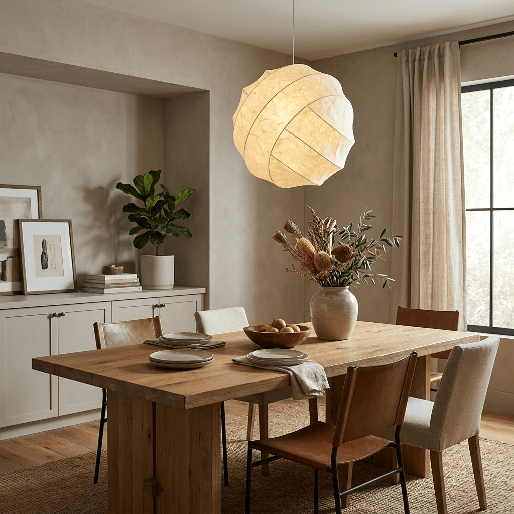 Solenne Silk Cocoon Pendant Light