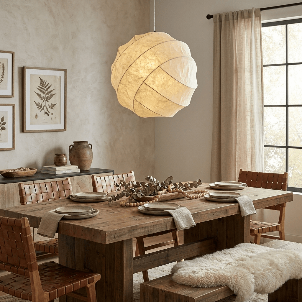 Solenne Silk Cocoon Pendant Light