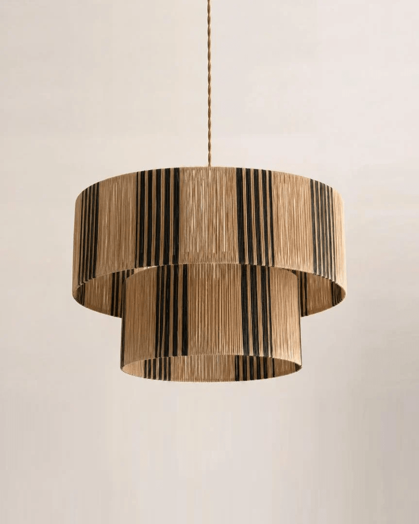Ravelle Raffia Tiered Pendant Light