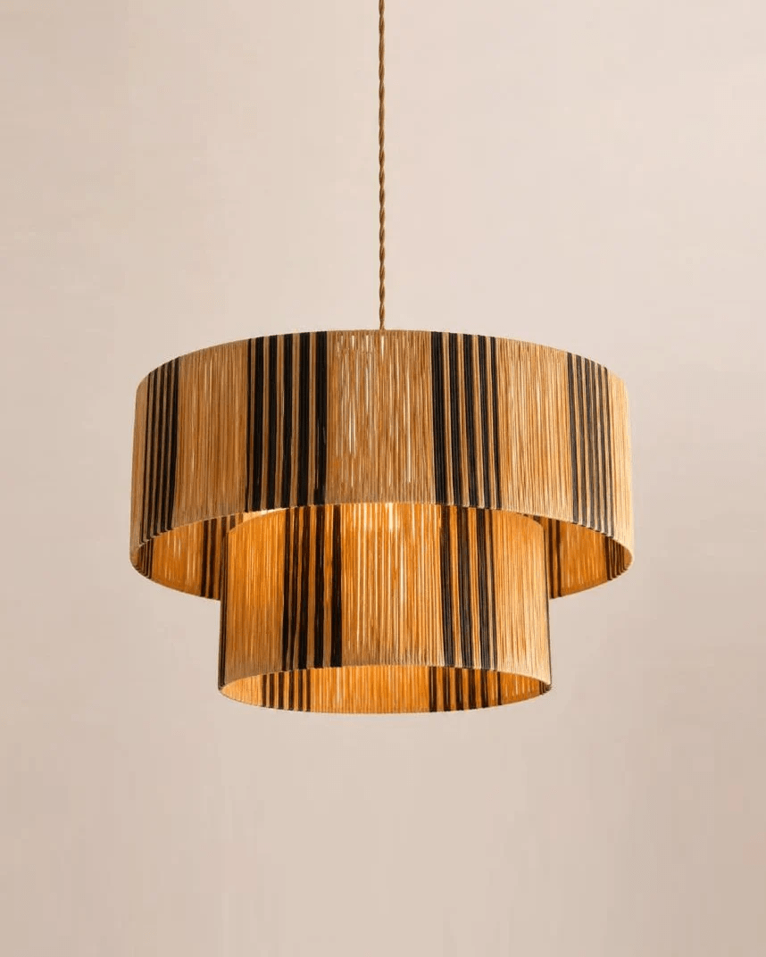 Ravelle Raffia Tiered Pendant Light