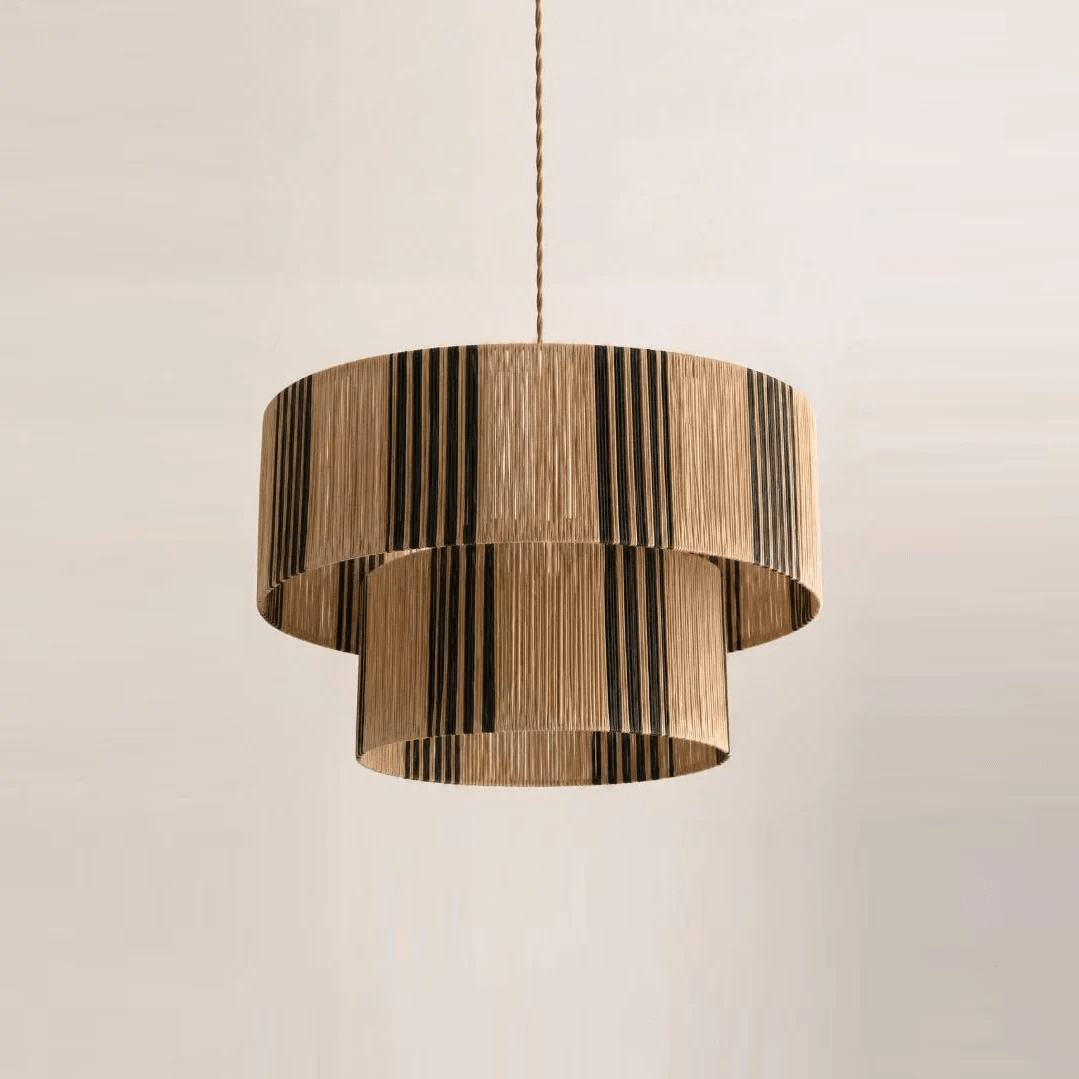 Ravelle Raffia Tiered Pendant Light