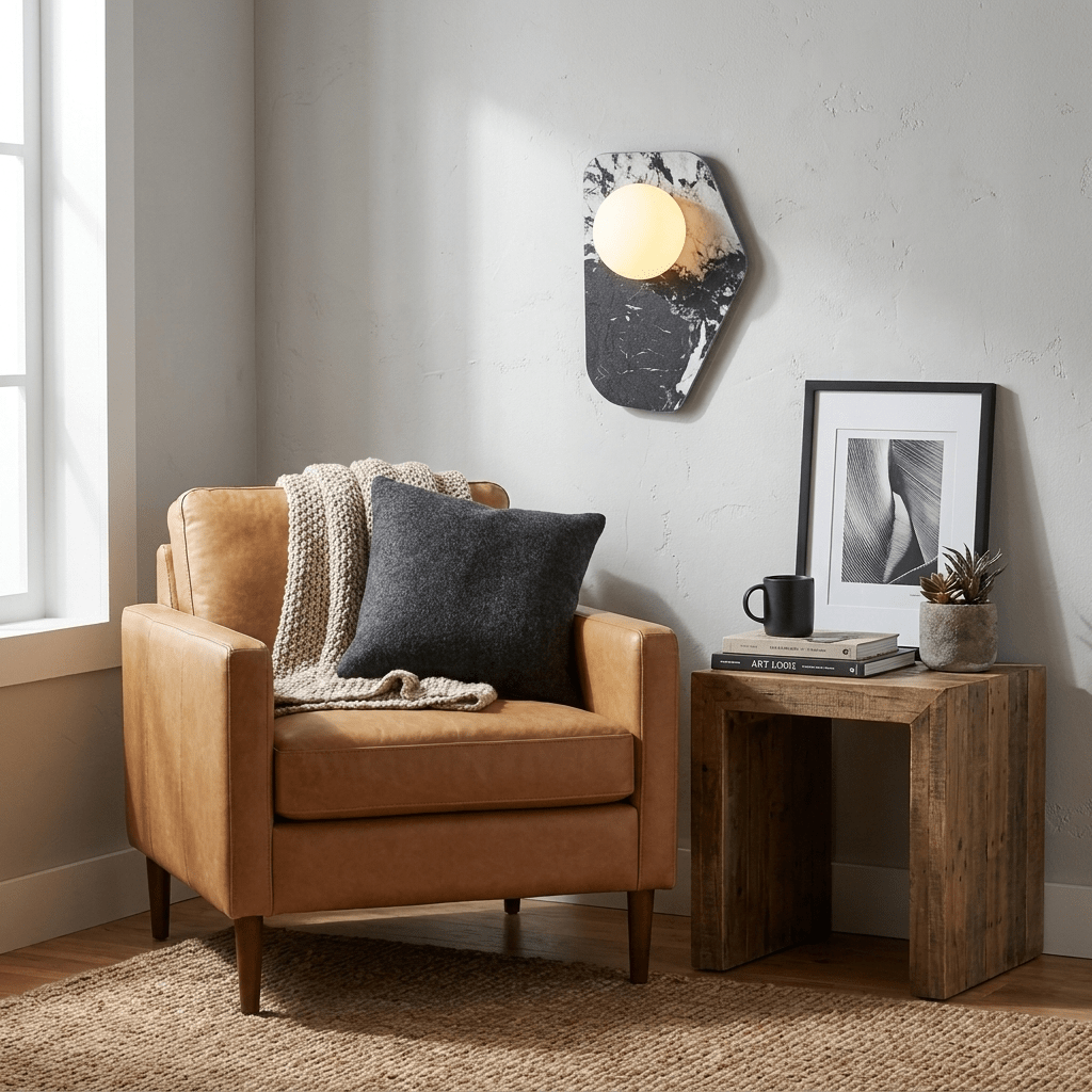Veyla Stone Pebble Wall Sconce