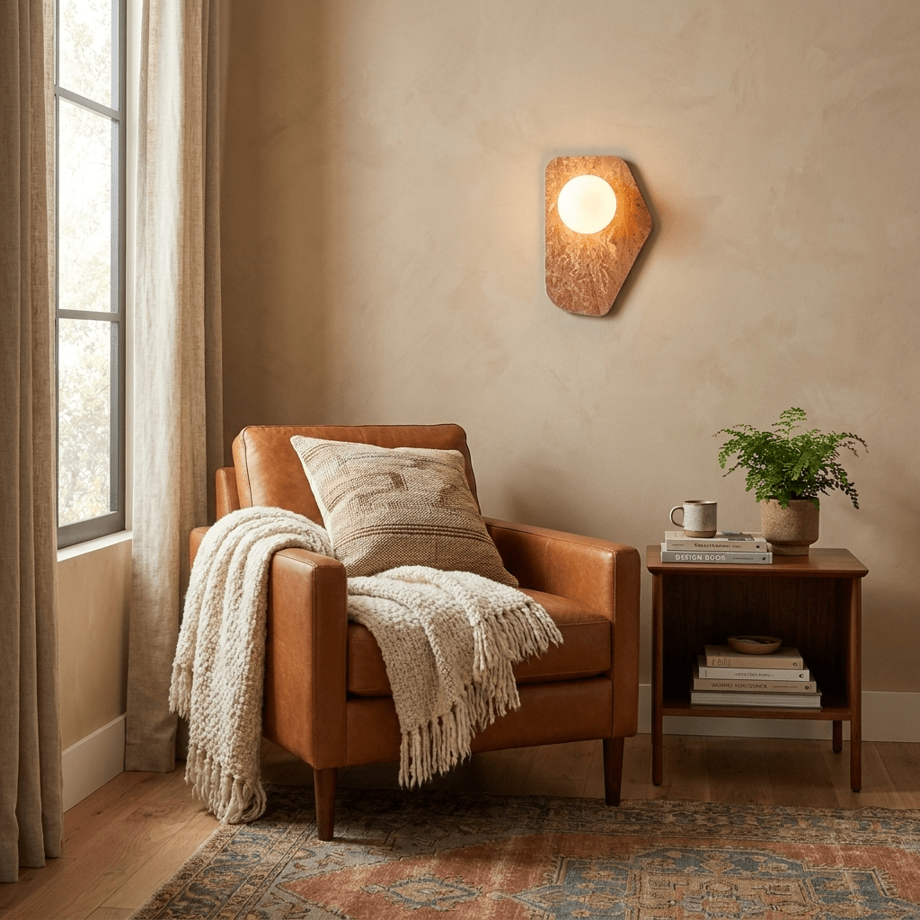 Veyla Stone Pebble Wall Sconce