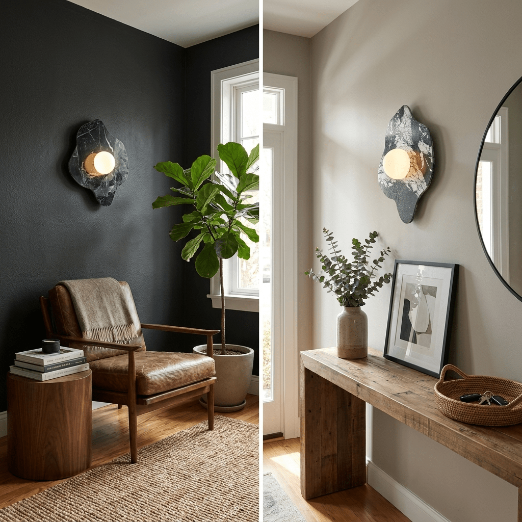 Mavelle Stone Petal Wall Sconce