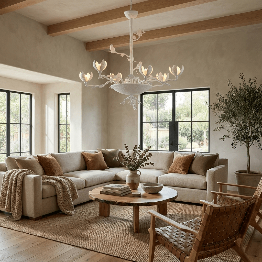 Floral Long Branch Chandelier