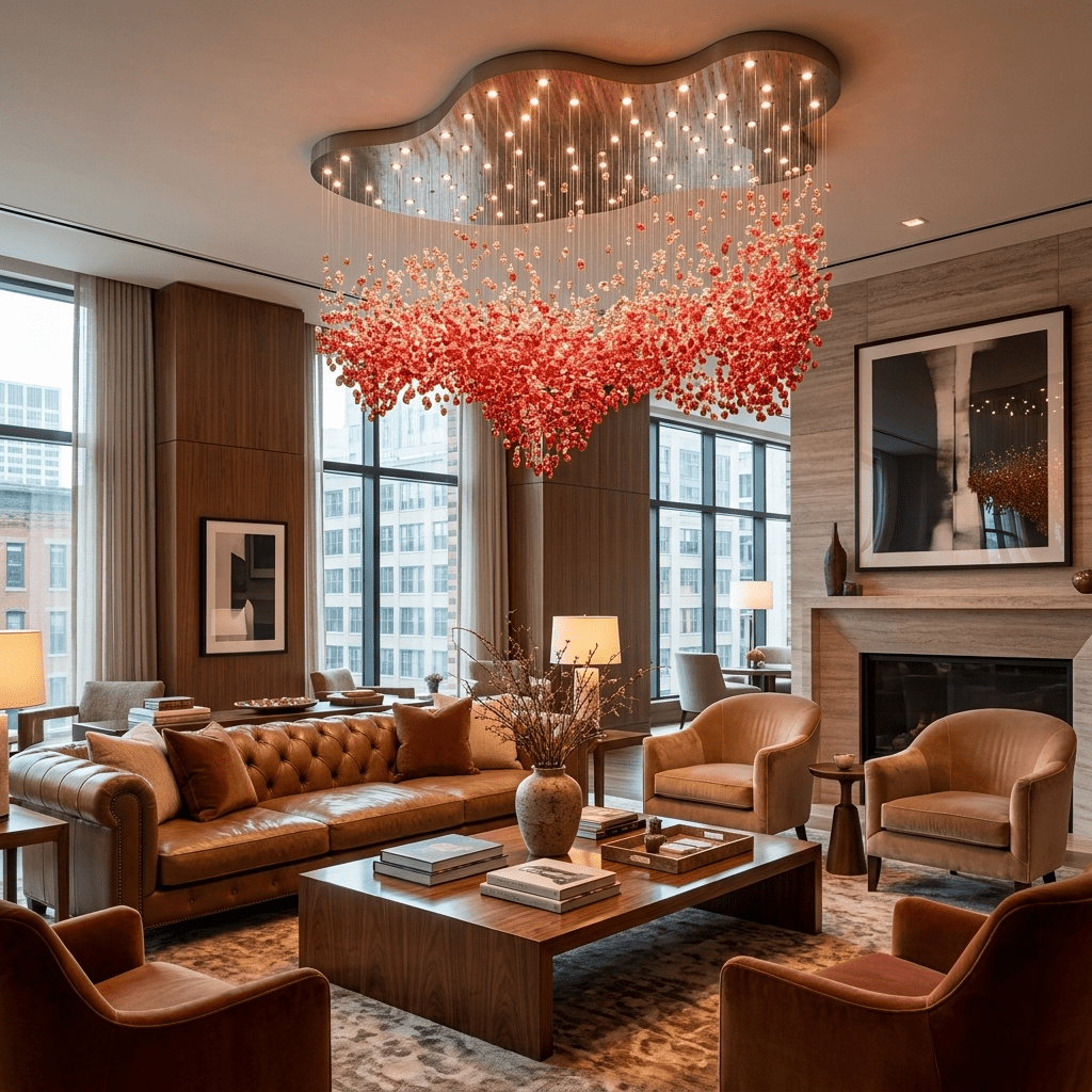 Roselle LED Glass Cascade Chandelier