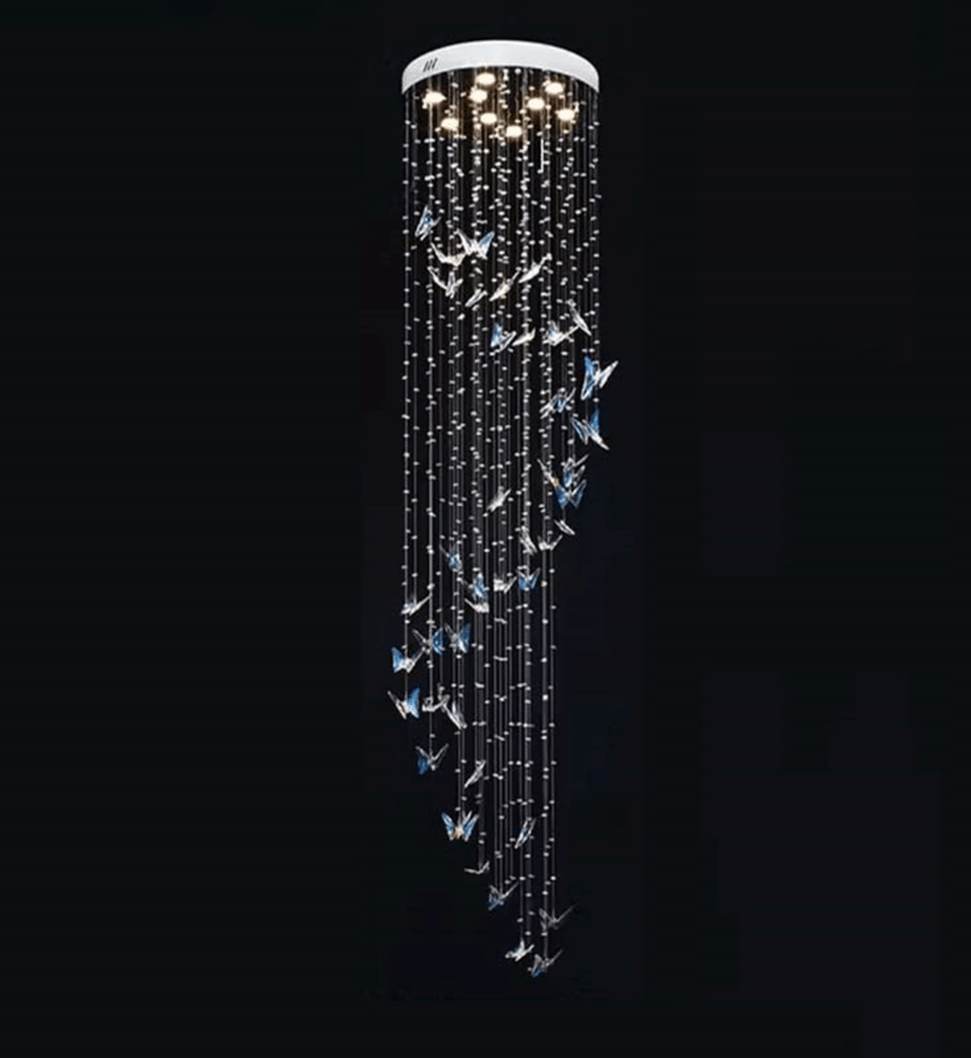 Caelira LED K9 Crystal Spiral Chandelier