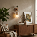 Aurevia Brass Marble Wall Sconce