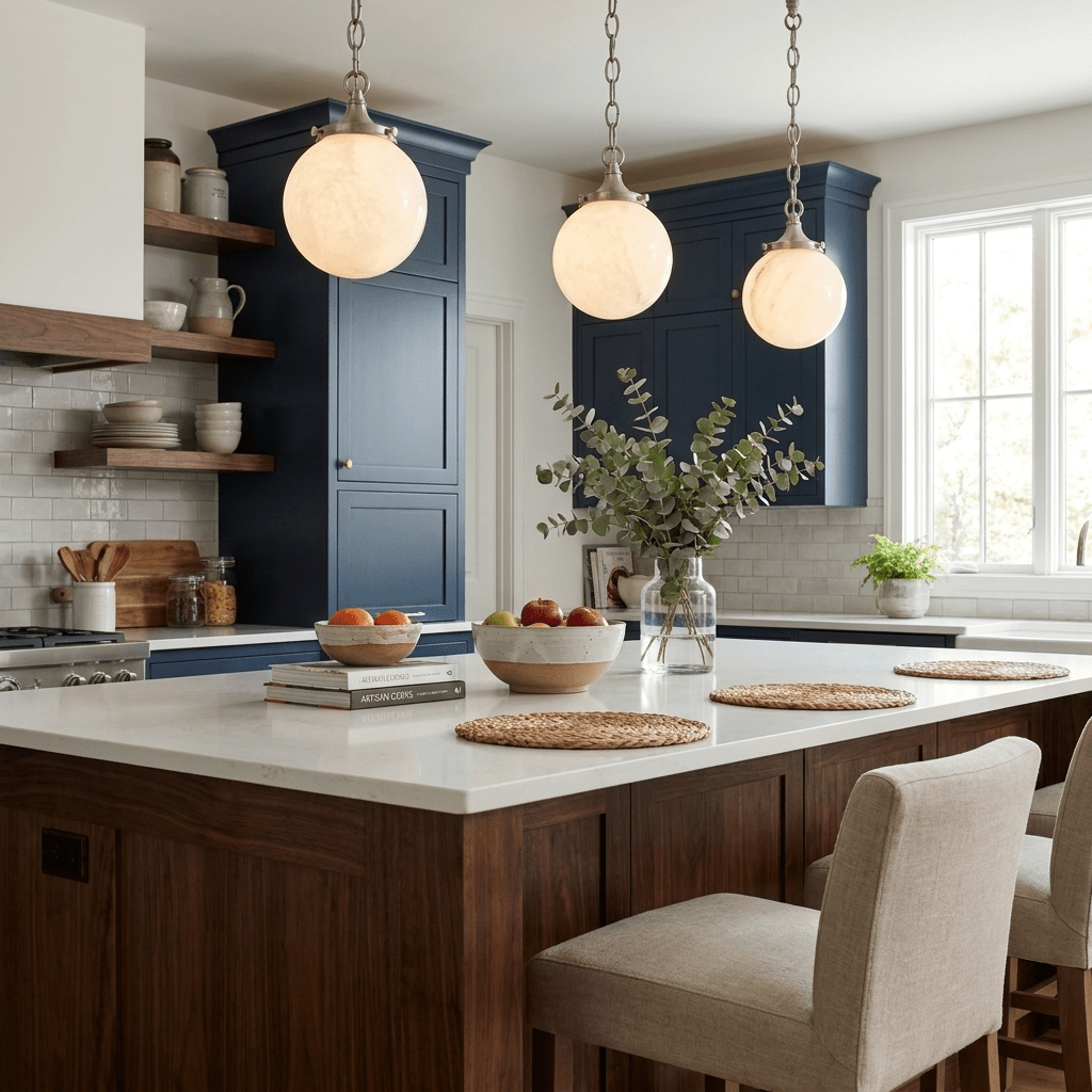 Luna Alabaster Globe Pendant Light