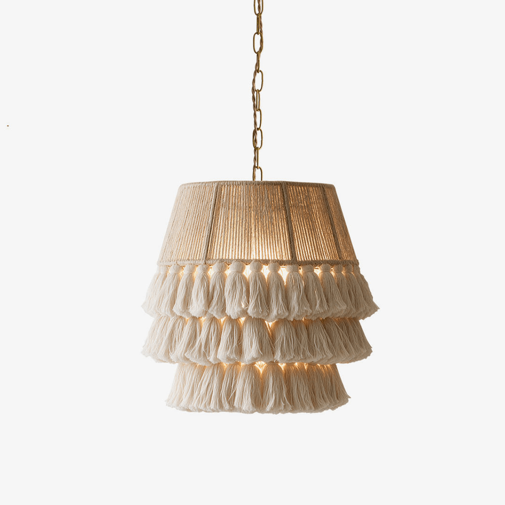 Cascade Tasseled Rope Pendant Lamp