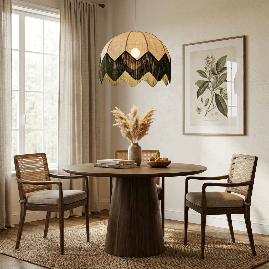 Marsh Raffia Fringe Pendant Lamp