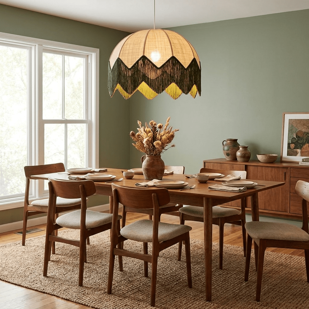 Marsh Raffia Fringe Pendant Lamp