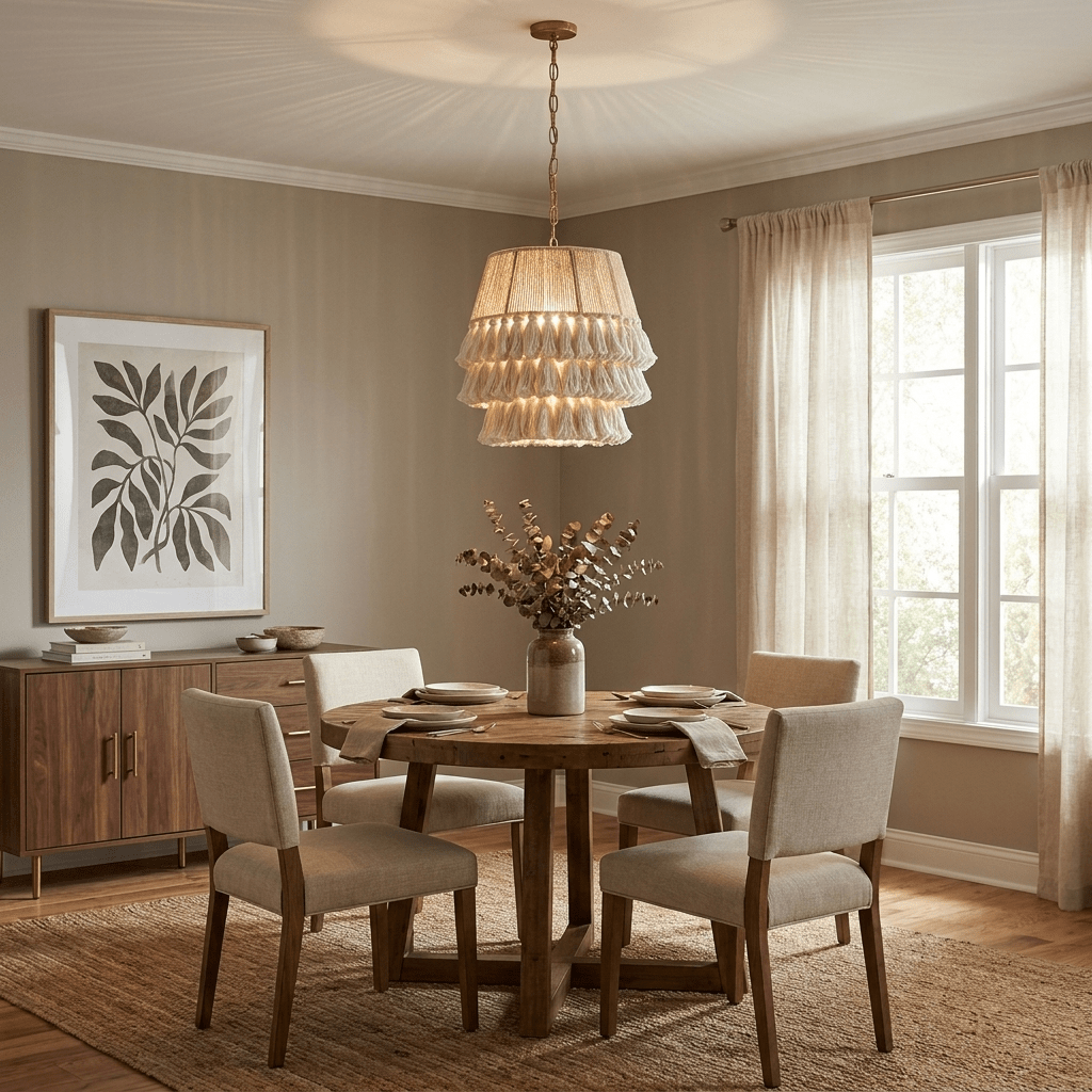 Cascade Tasseled Rope Pendant Lamp