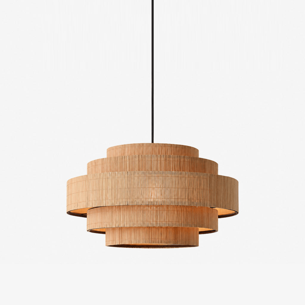 Pagoda Woven Bamboo Chandelier