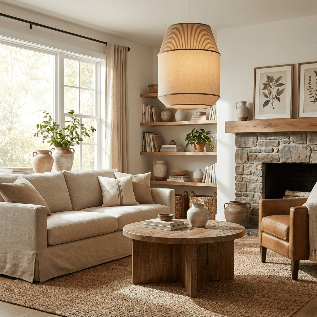 Alder Fluted Fabric Pendant Lamp