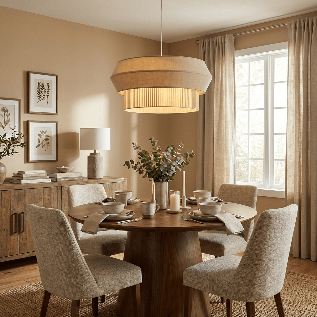 Alder Fluted Fabric Pendant Lamp