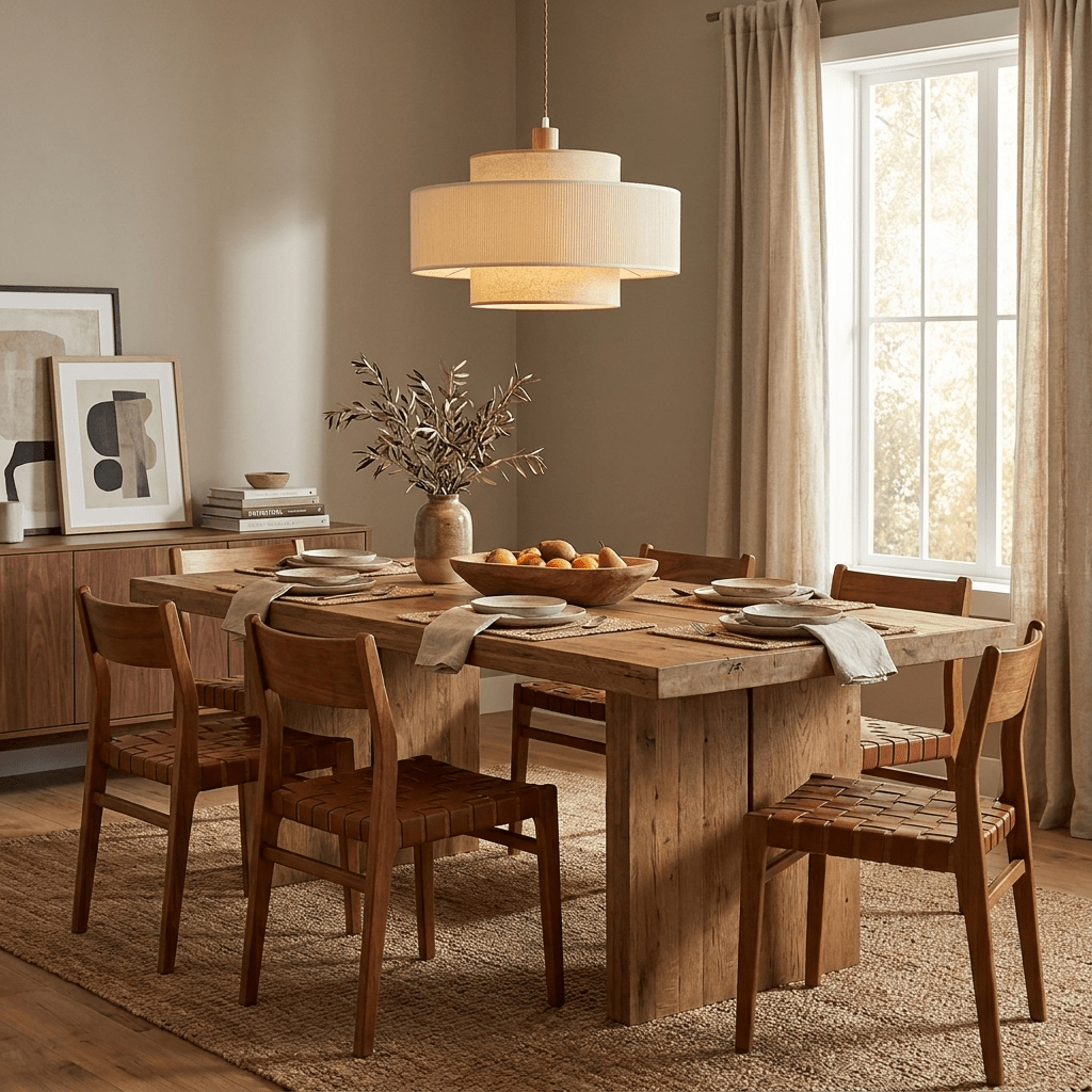 Tiered Linen Pendant Lamp