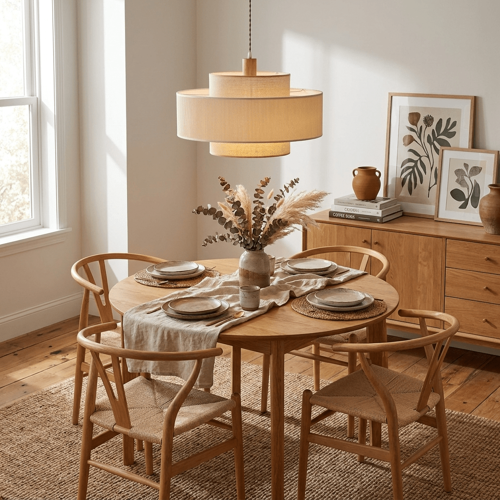 Tiered Linen Pendant Lamp
