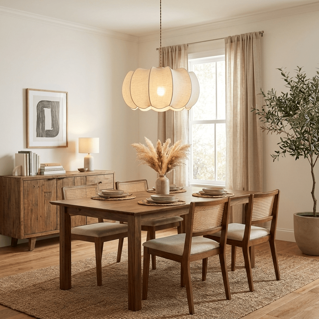 Petal Fabric Lantern Pendant Light