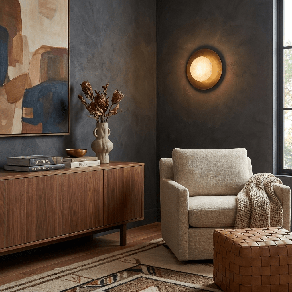 Selene Alabaster Moon Sconce