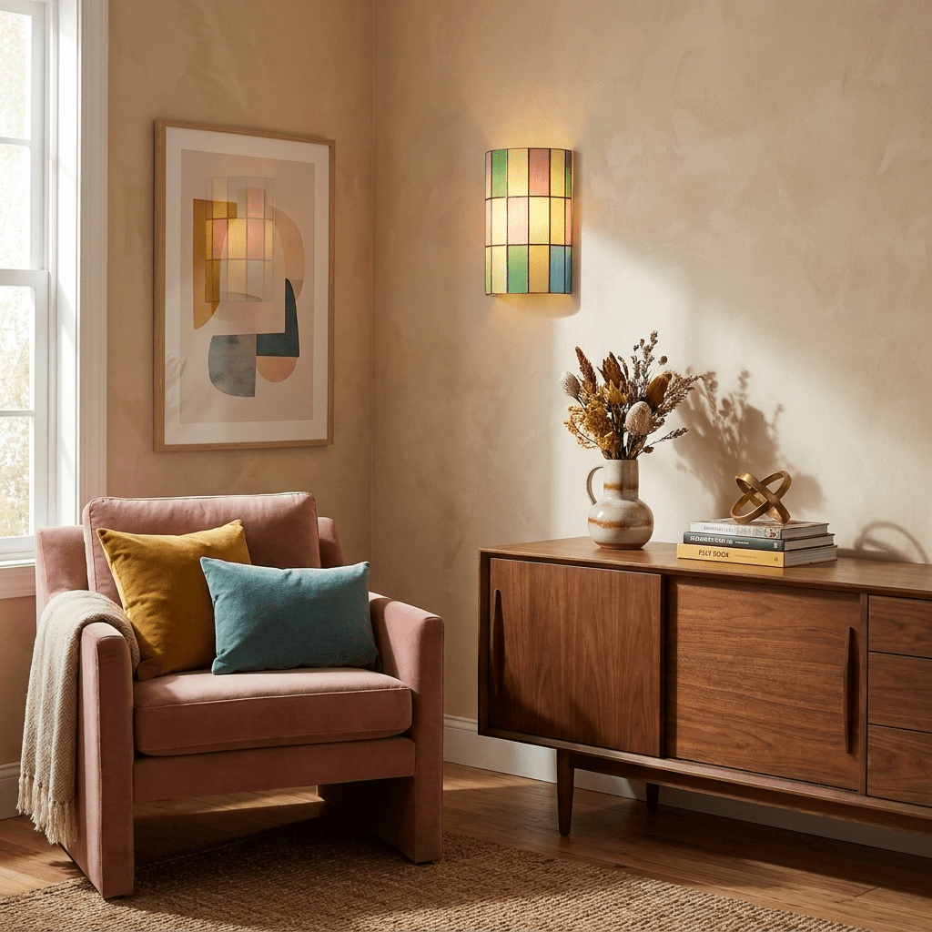 Spectra Faceted Glass Sconce