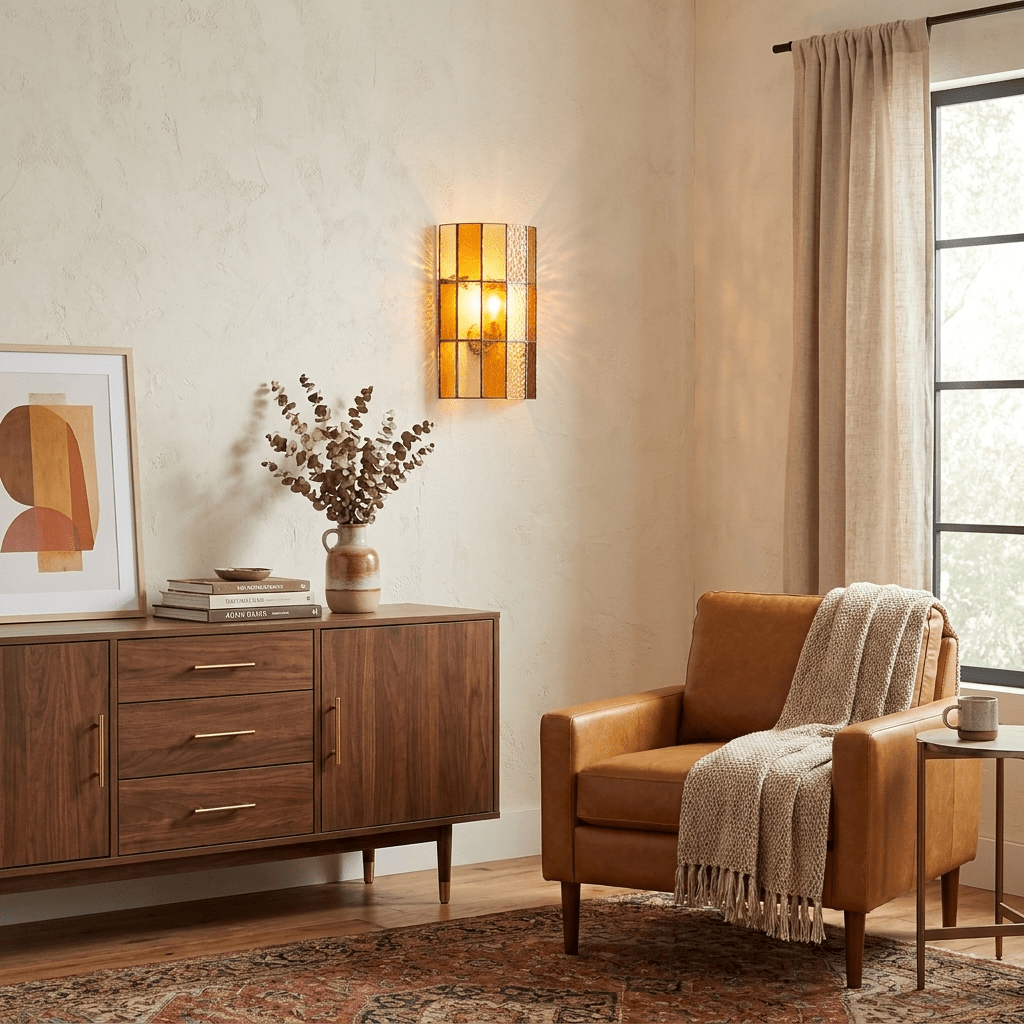 Spectra Faceted Glass Sconce