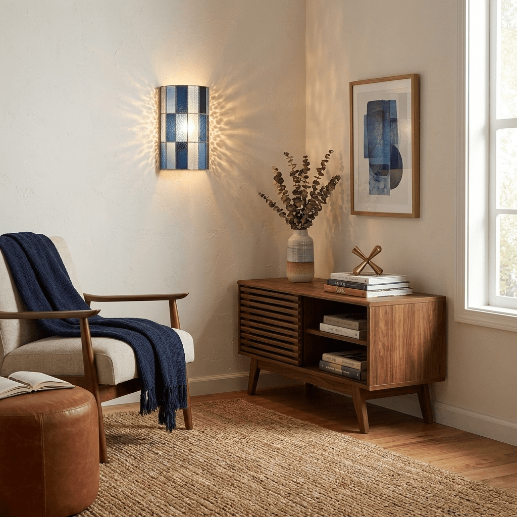 Spectra Faceted Glass Sconce
