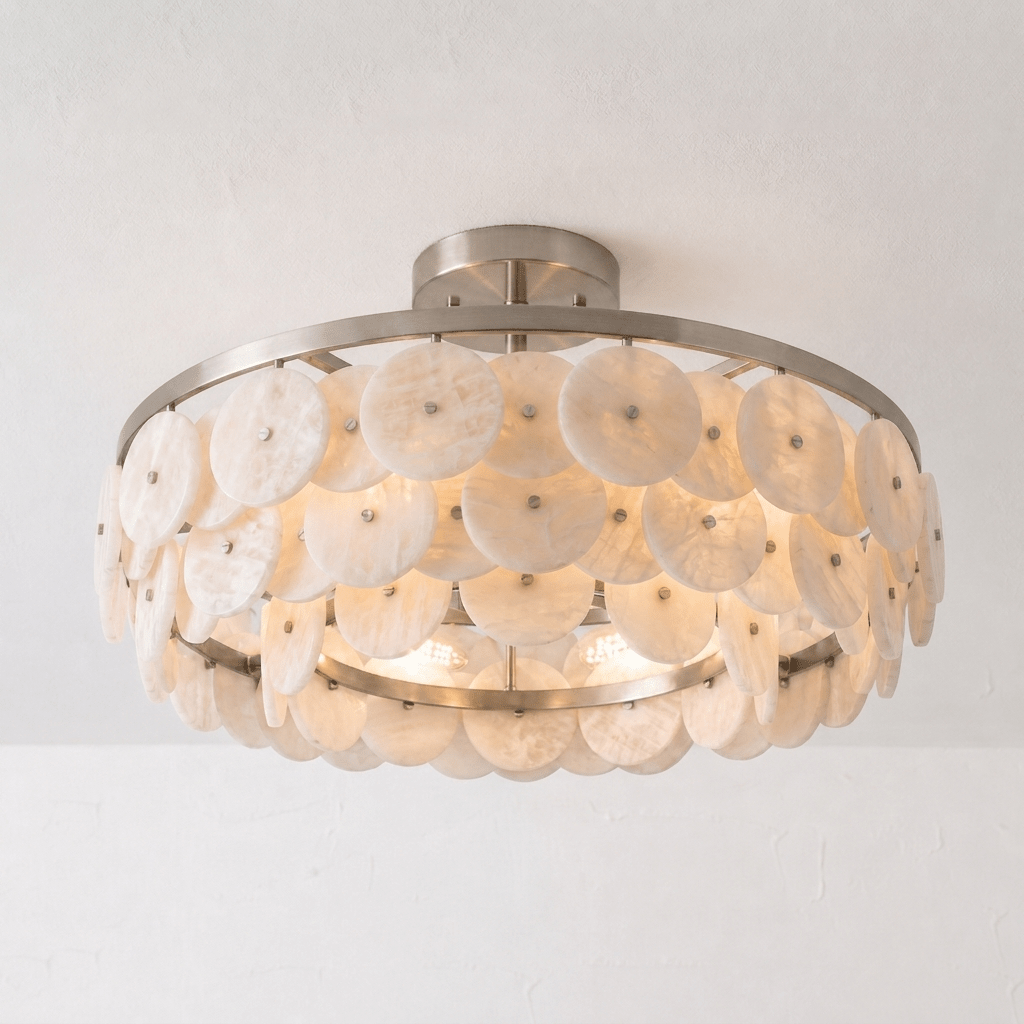 Sorrel Alabaster Disc Chandelier