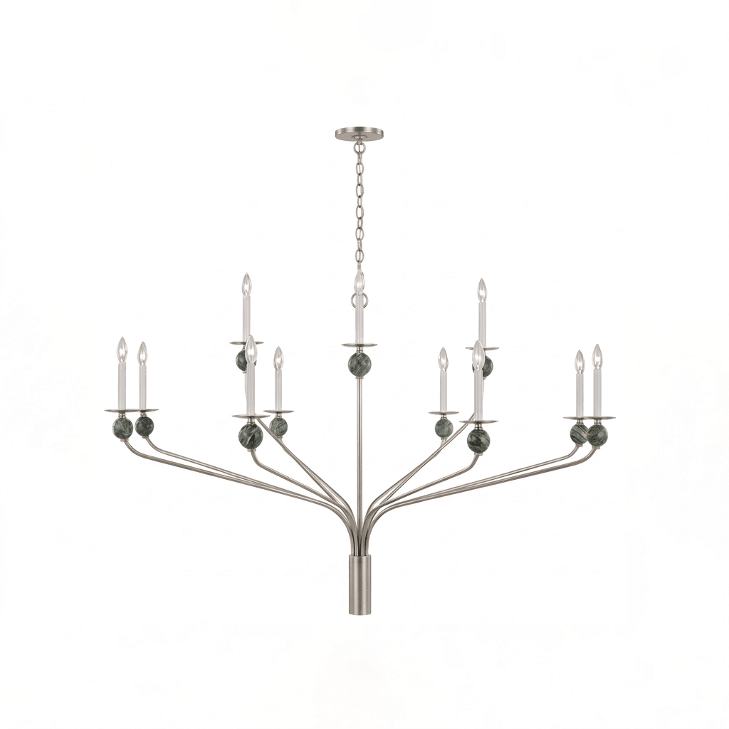 Laurel Branching Brass Chandelier