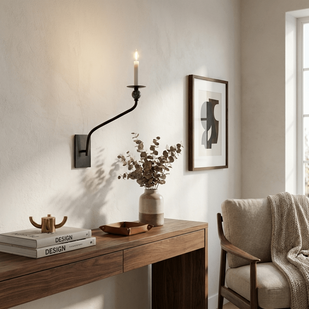Laurel Branching Brass Sconce