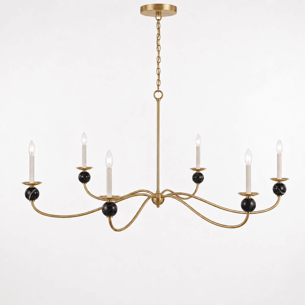 Meander Brass Chandelier