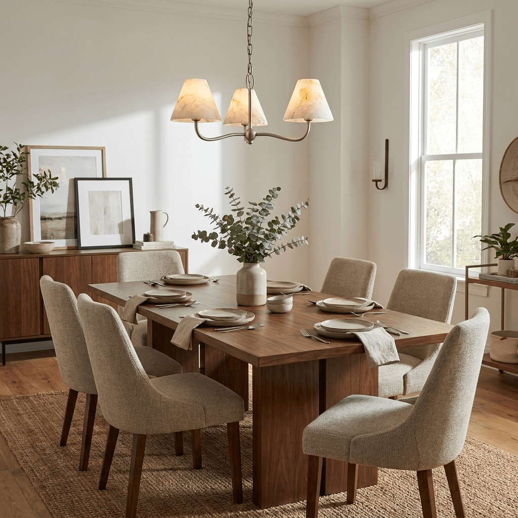 Fenwick Alabaster Cone Chandelier