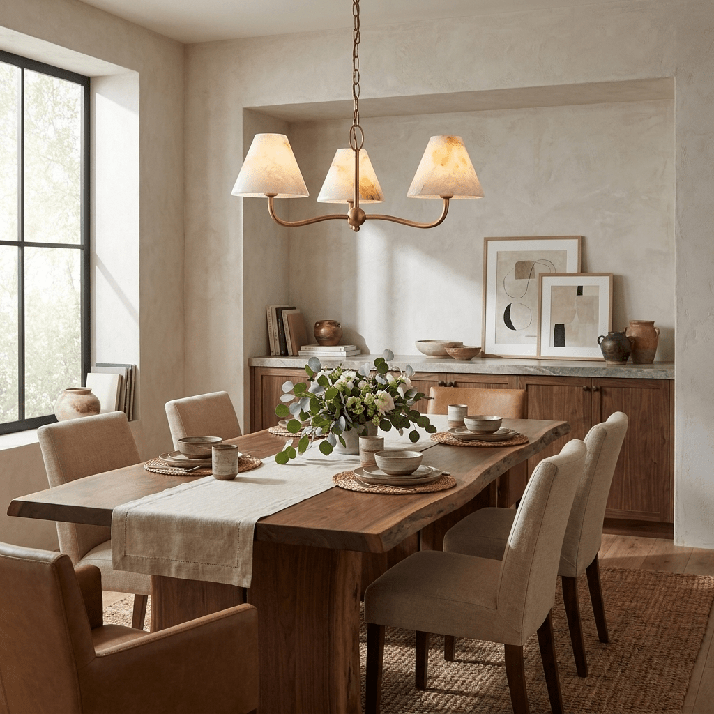 Fenwick Alabaster Cone Chandelier