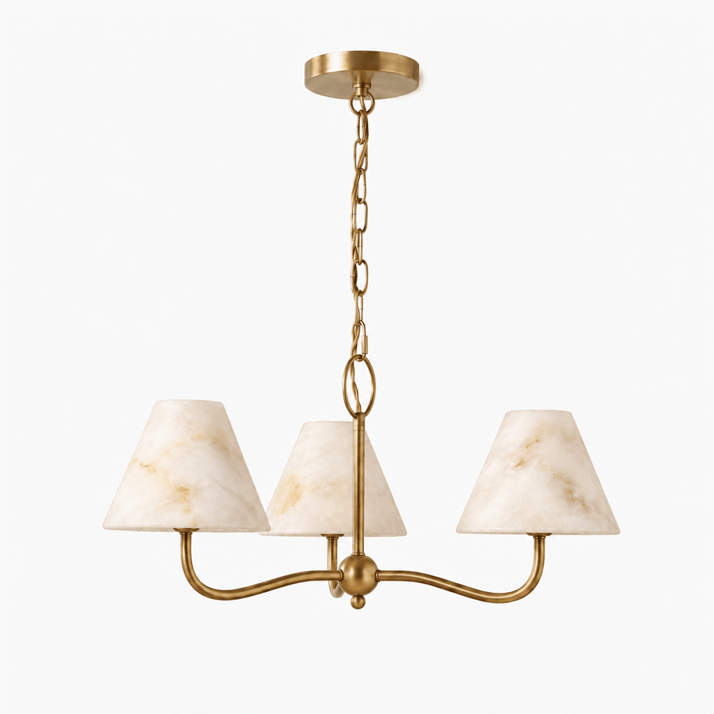 Fenwick Alabaster Cone Chandelier