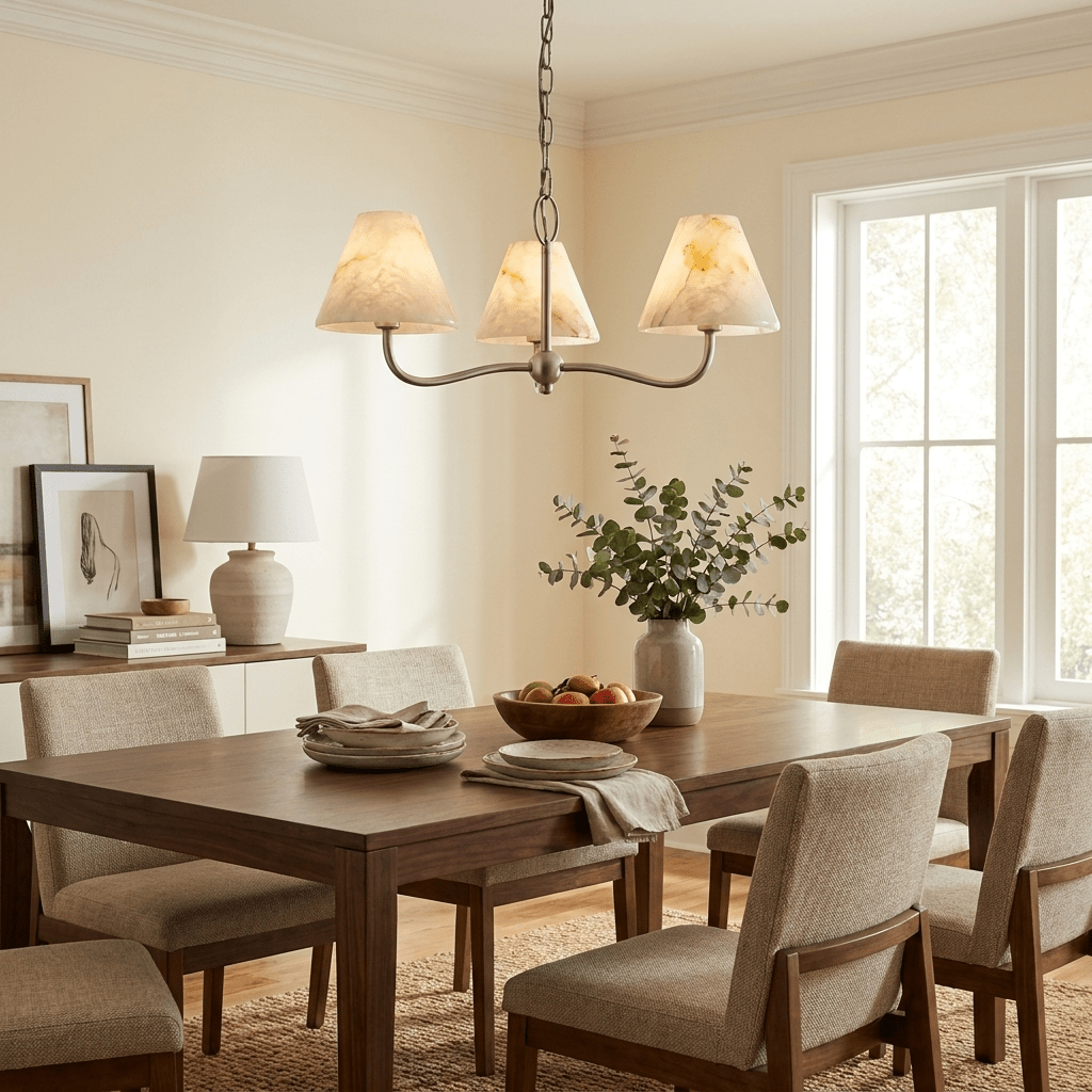 Fenwick Alabaster Cone Chandelier