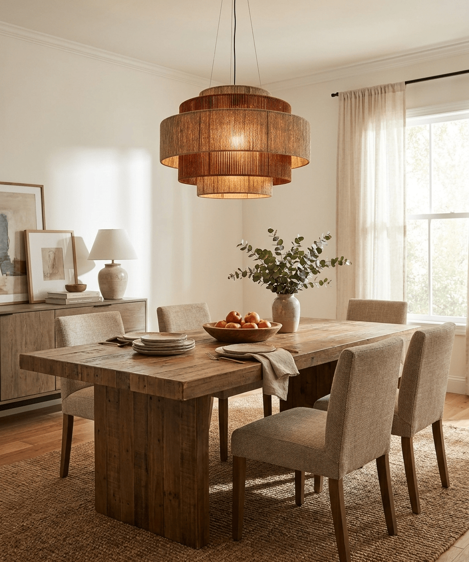 Reed Tiered Rope Pendant Lamp
