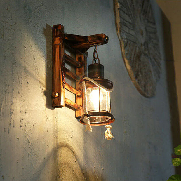 Corran Bamboo Kerosene Style Lantern