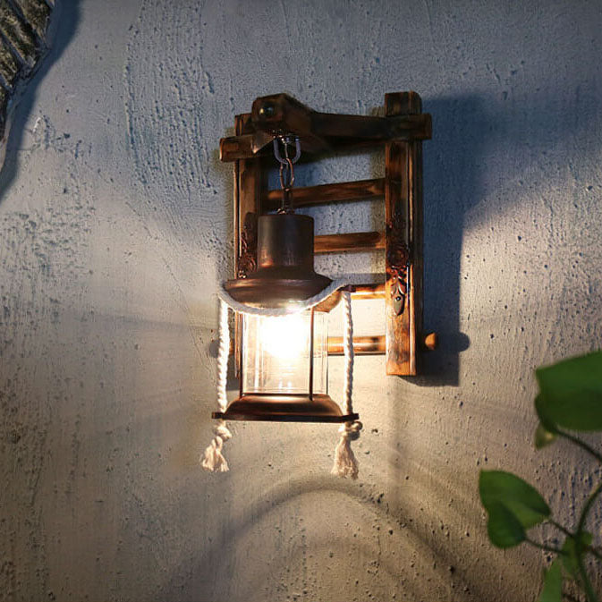 Corran Bamboo Kerosene Style Lantern