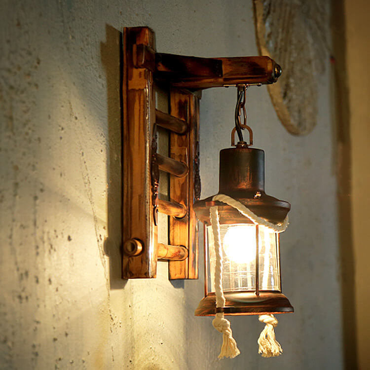 Corran Bamboo Kerosene Style Lantern