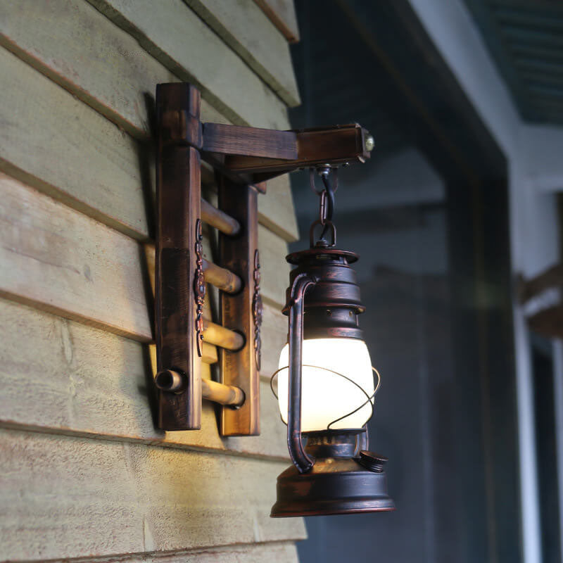 Corran Bamboo Kerosene Style Lantern