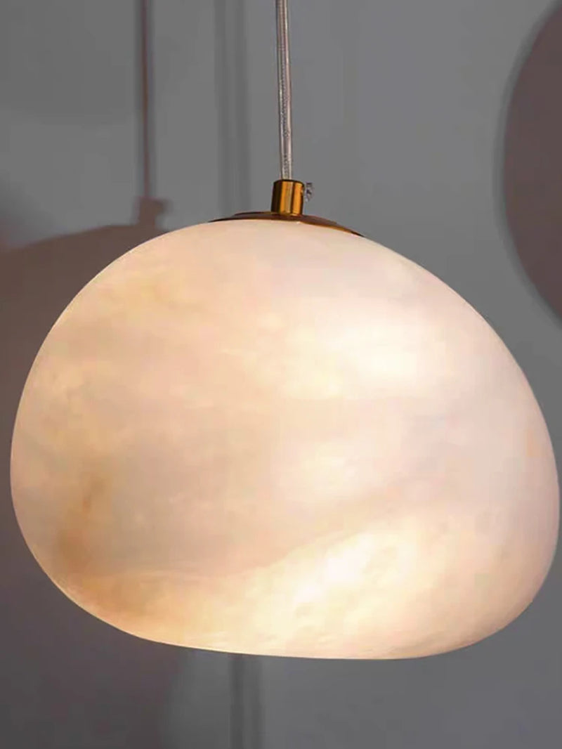 Luxury Marble Pebble Chandelier Modern Alabaster Pendant Light Dimmable Luster Ceiling Lamp for Villa Staircase 2026