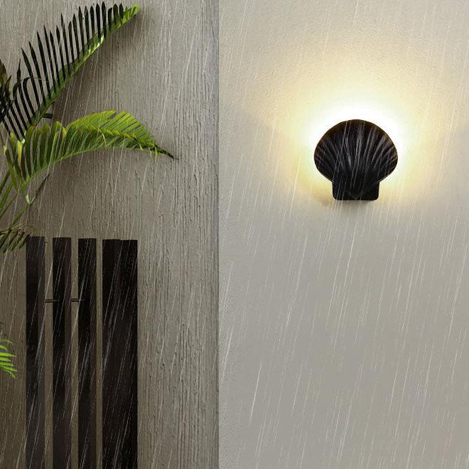 Cowrie Shell Outdoor Wall Sconce