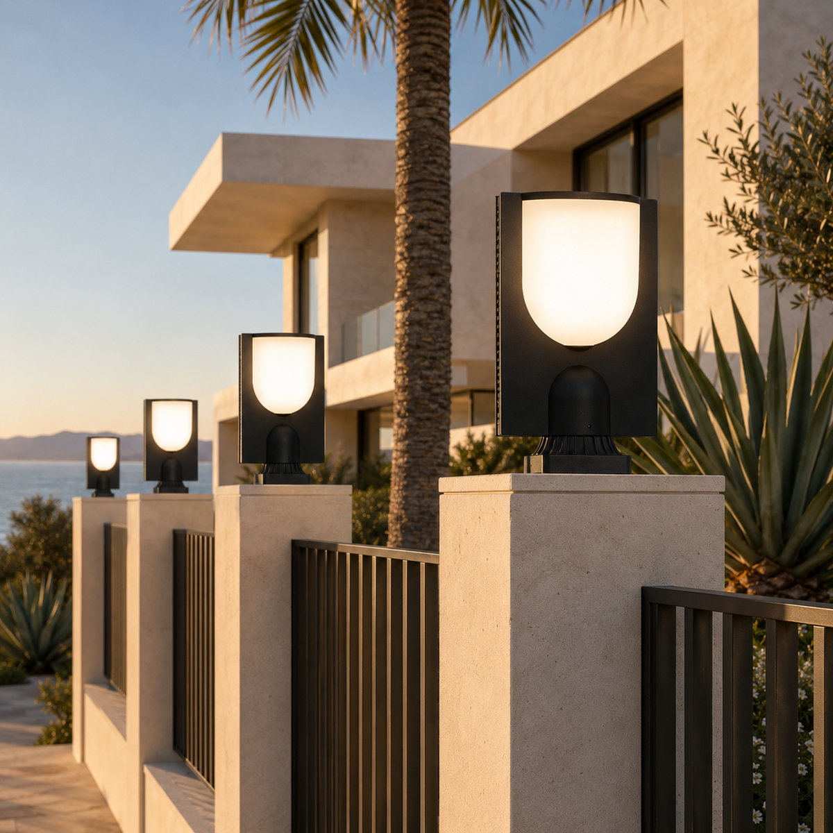 RIRZ Arc Wired Outdoor Post Light