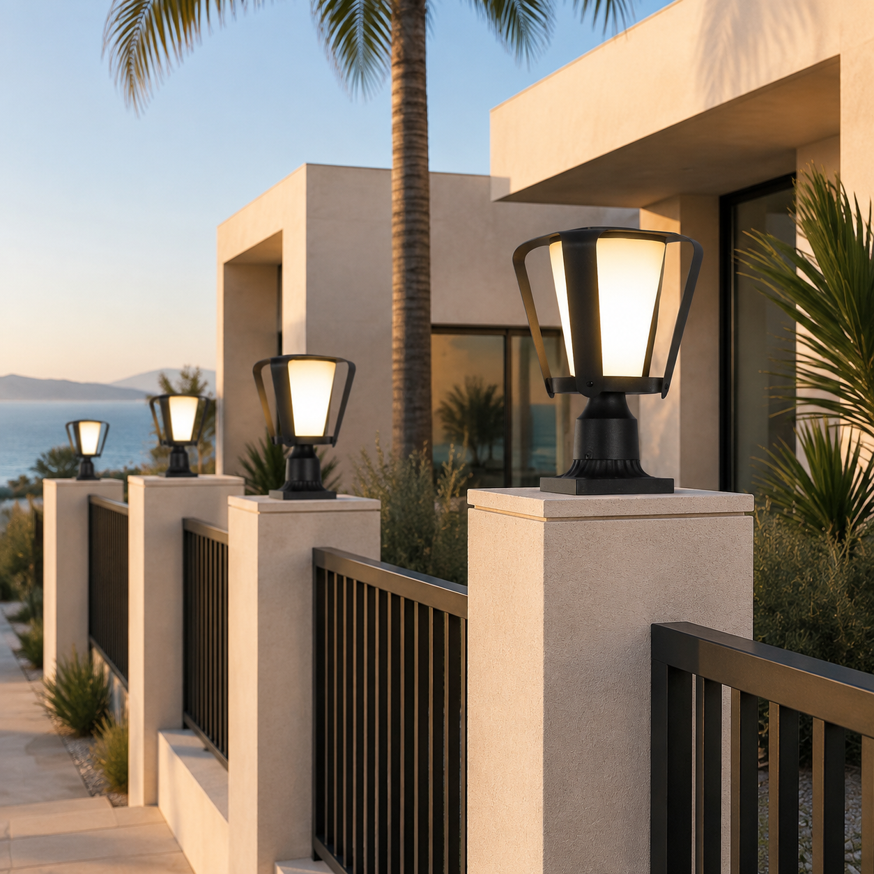 RIRZ LYRA Solar Outdoor Post Light