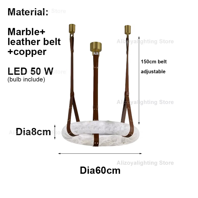 Zoya Contemporary ZY0325 Alabaster Pendant Light Elegant Alabaster Home Application LED Dimmable for Living Room Dining Room